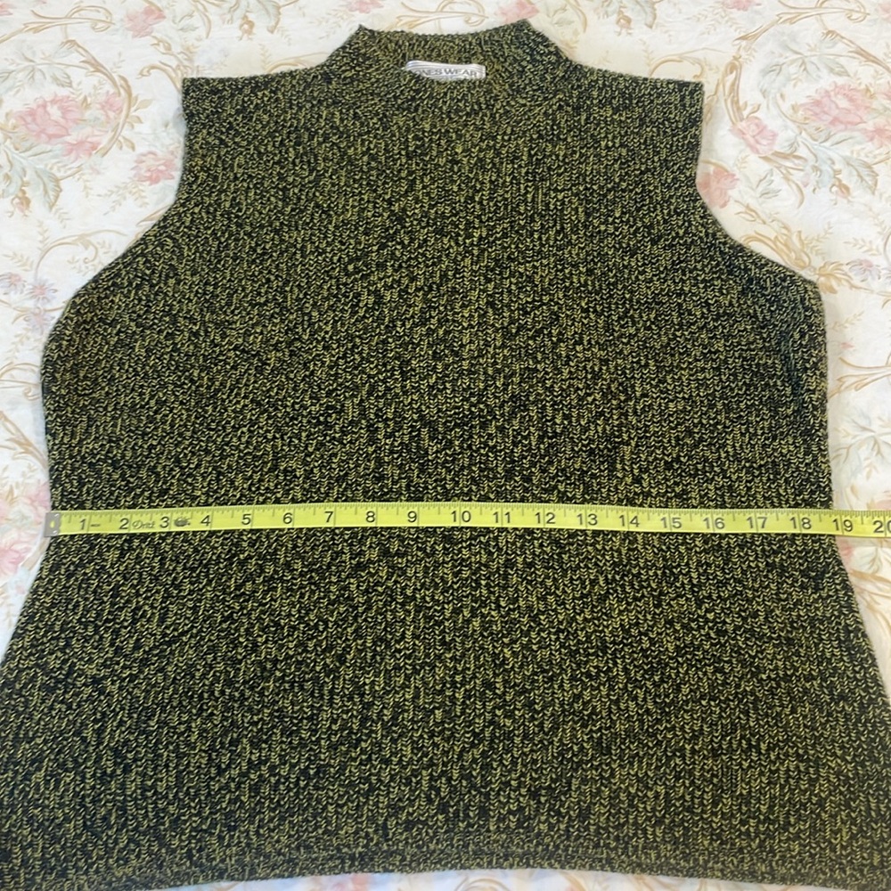 Jones Wear Sport Chunky Knit Cotton Sleeveless Sweater Top XL - Picture 7 of 11